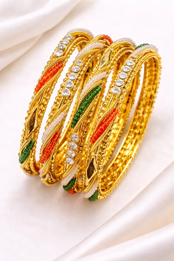 Gold_Metal_Multicolor_Enamel_Crystal_Bangles_For_Women_-_Pack_Of_2
