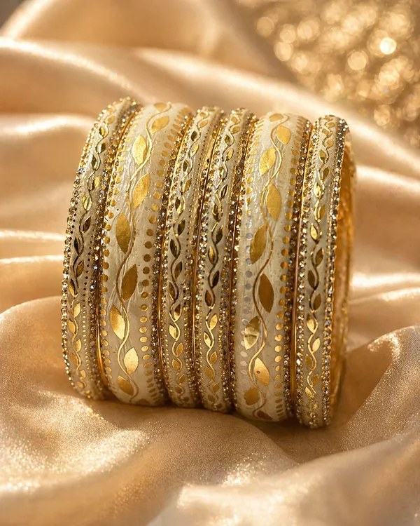 Gold_And_Cream_Brass_Enamel_Embellished_Bangles_For_Women