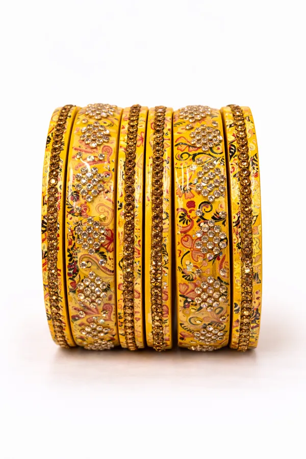 Yellow_Gold_Lac_Stone_Enamel_Embellished_Bangles_Set_For_Women