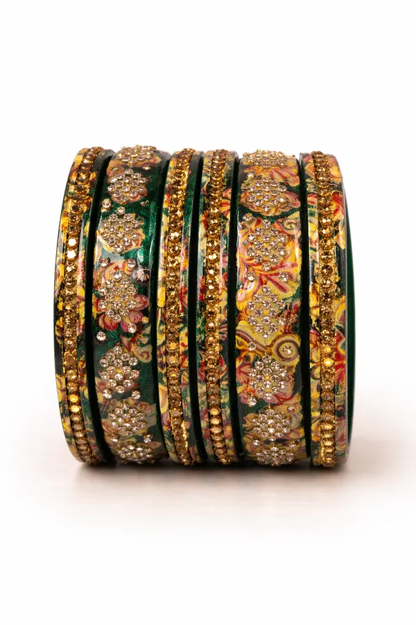 Green_Lac_Floral_Paisley_Embellished_Bangles_For_Women