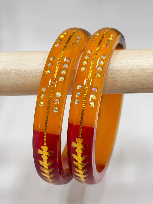 Tricolour_Resin_Gold_Floral_Embellished_Bangles_Set_For_Women