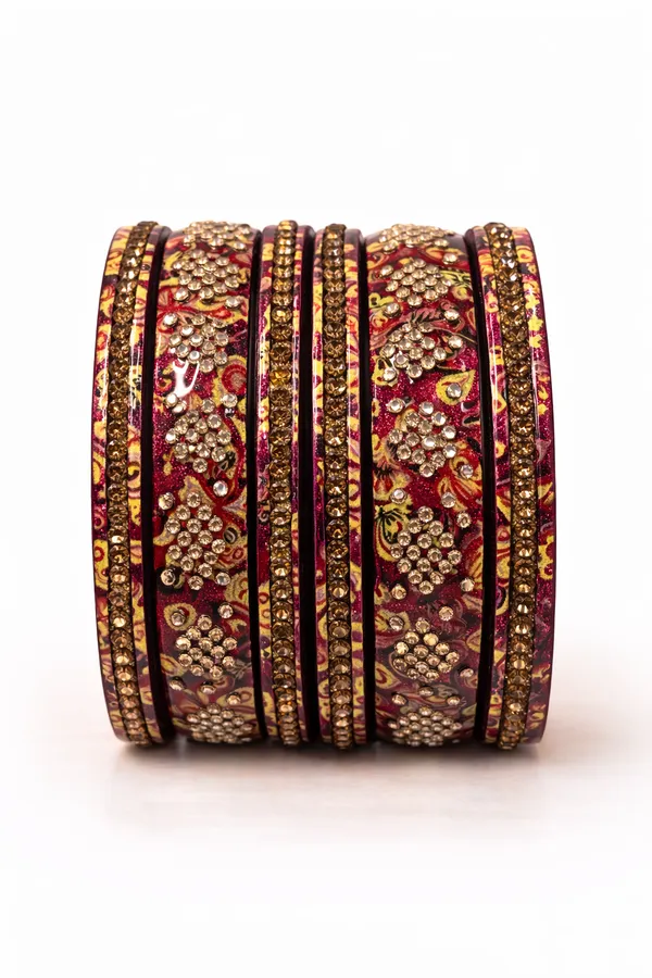 Wine_Lac_Embellished_Peacock_Floral_Bangles_Set_For_Women