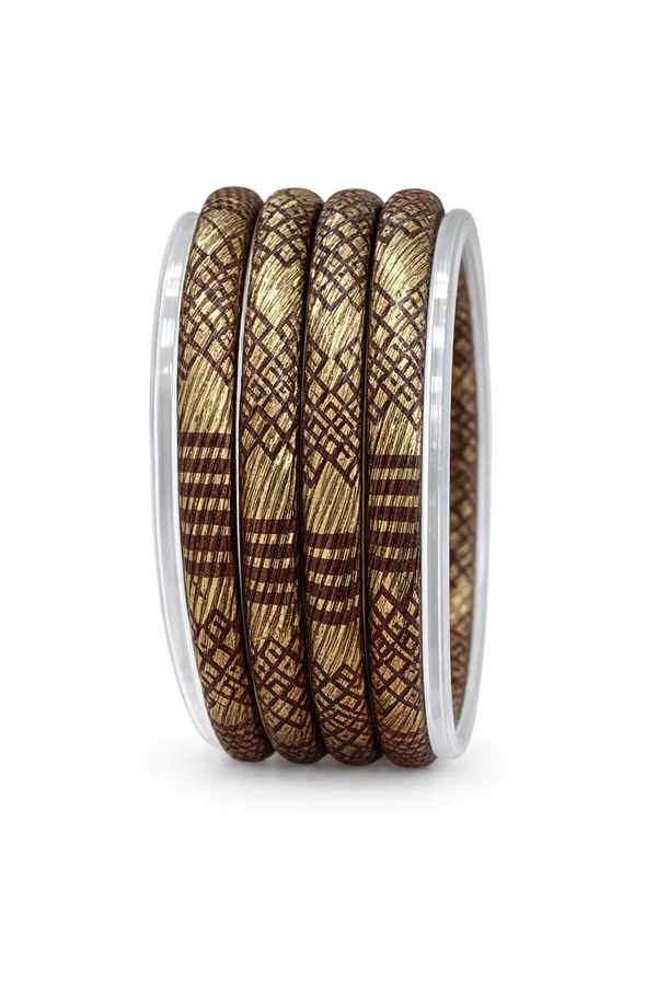 Brown_Glass_Golden_Ethnic_Pattern_Bangle_Set_Of_4_For_Women