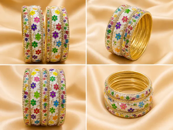 Ršš§š š¦šš”šš„_Hand-Painted_Floral_Brass_Bangle_Set