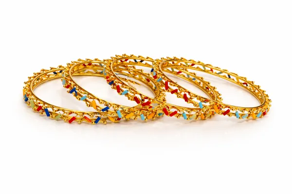 Multicolor_Gold_Metal_Enamel_Bangles_For_Women
