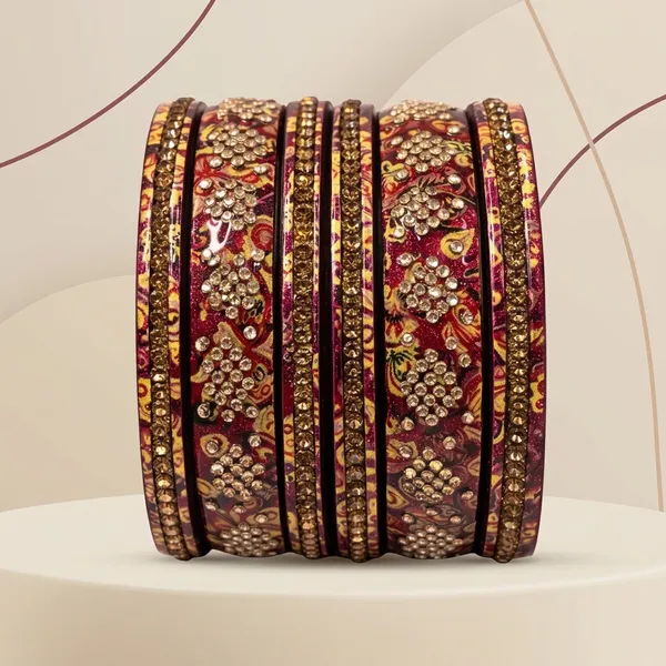 Wine_Lac_Embellished_Peacock_Floral_Bangles_Set_For_Women
