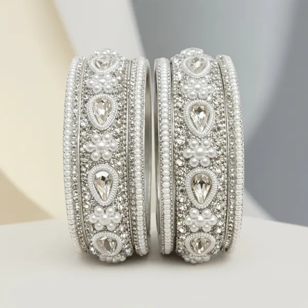 Silver_Brass_Kundan_Stone_Embellished_Bangles_Set_For_Women