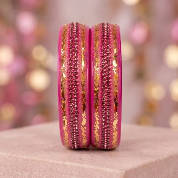Pink_Lac_Rhinestone_Embellished_Bangles_For_Women