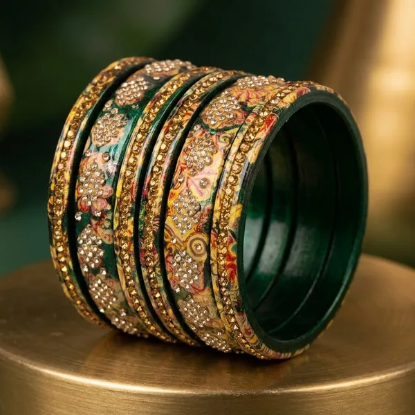 Green_Lac_Floral_Paisley_Embellished_Bangles_For_Women