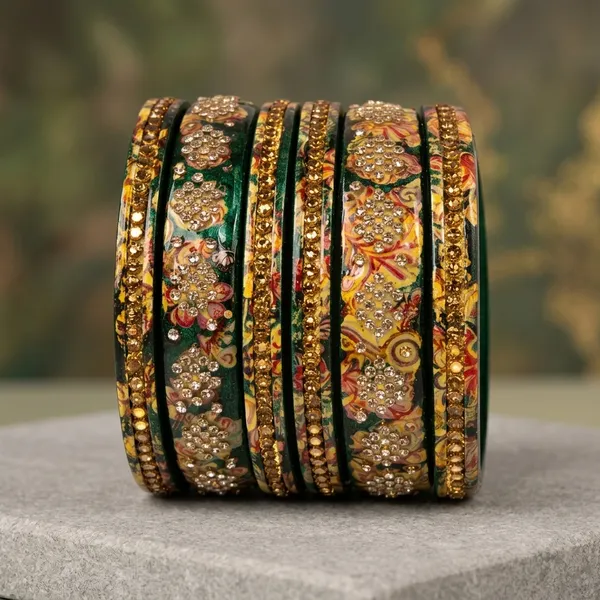 Green_Lac_Floral_Paisley_Embellished_Bangles_For_Women
