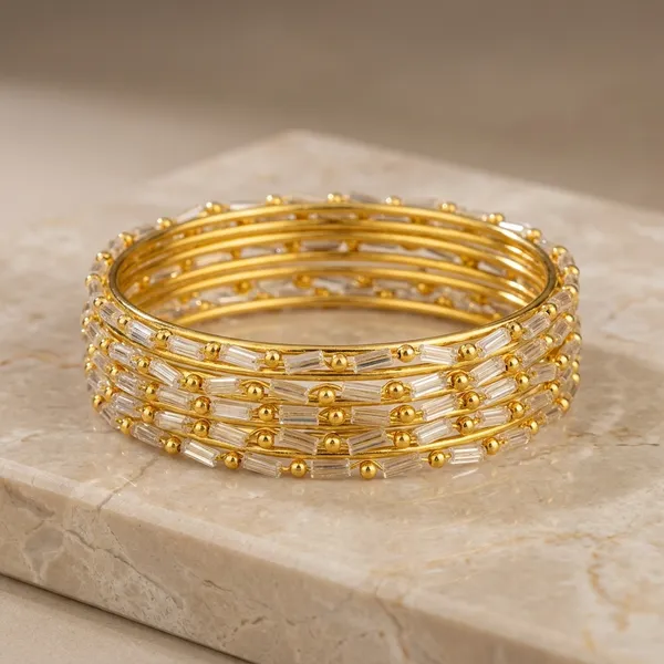 Gold_Metal_Beaded_Embellished_Bangles_For_Women