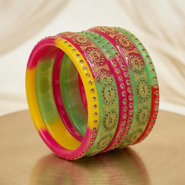 Multicolor_Nylon_Stone_Embellished_Bangles_For_Women