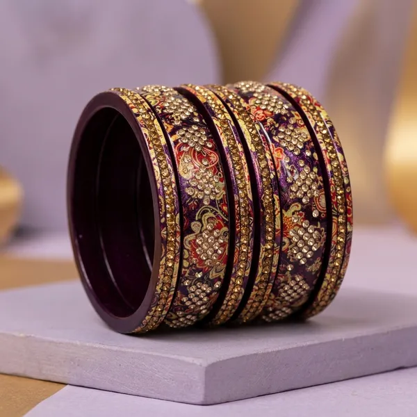 Purple_Lac_Floral_Paisley_Embellished_Bangles_For_Women