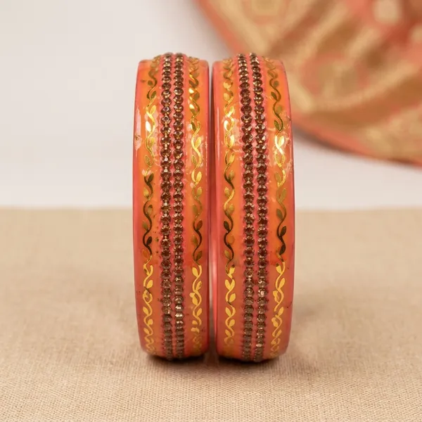 Orange_Lac_Golden_Embellished_Bangles_For_Women
