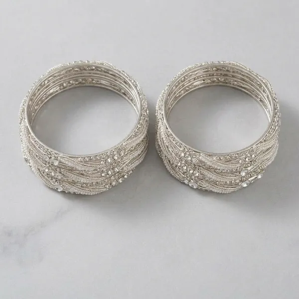 Silver_Metal_Twisted_Crystal_Embellished_Bangle_Set_Of_4_For_Women_-_Pack_Of_2