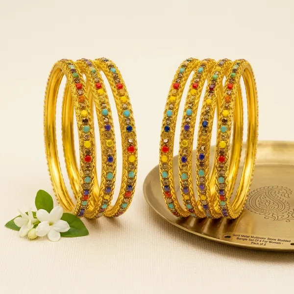 Gold_Metal_Multicolor_Stone_Studded_Bangle_Set_Of_4_For_Women_-_Pack_Of_2
