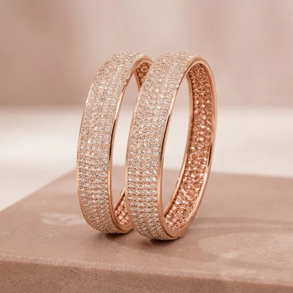 Rose_Gold_Metal_Pave_Bangles_Set_For_Women