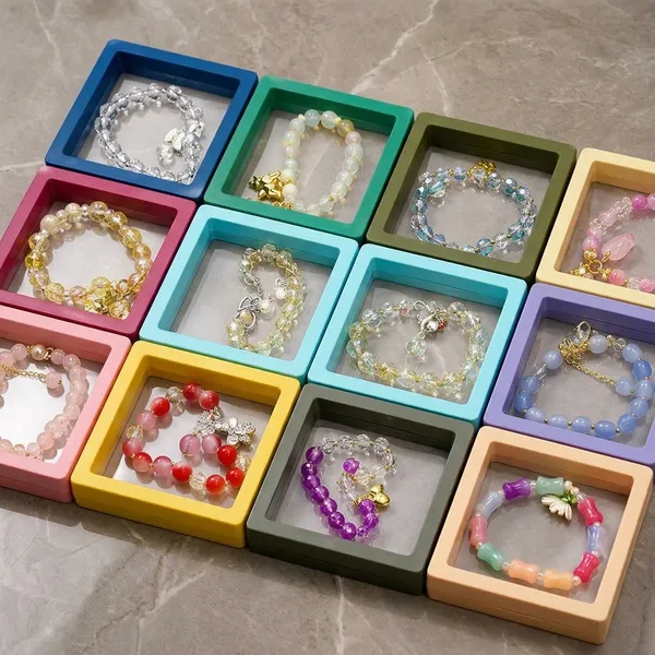 Multicolor_Plastic_Beaded_Charm_Bracelet_Set_Of_12_For_Women