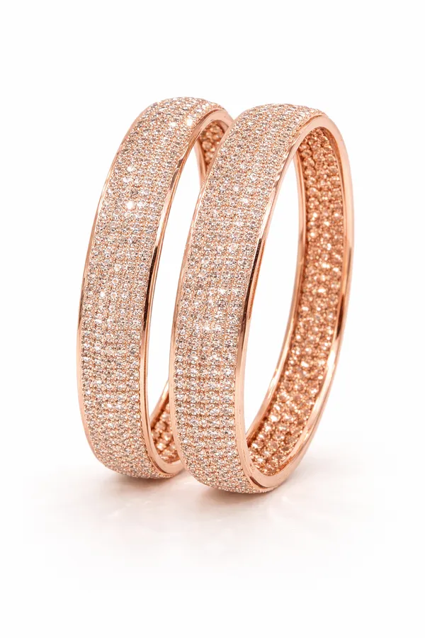 Rose_Gold_Metal_Pave_Bangles_Set_For_Women