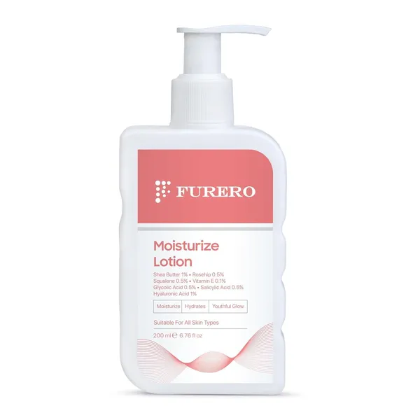 FURERO_Moisturizing_Body_Lotion_for_Dry_&_Dull_Skin_|_72Hr_Hydration_with_Shea_Butter,_Hyaluronic_Acid,_Squalane,_Glycolic_&_Salicylic_Acid_|_Glow_Boosting_Non-Sticky_Lotion_for_Men_&_Women_|_200_ml