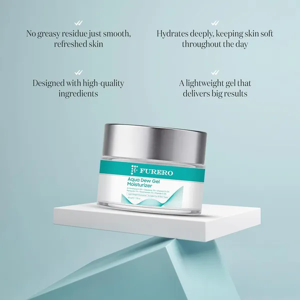 Furero_Aqua_Dew_Gel_Moisturizer_|_72Hr_Oil-Free_Hydration_|_2%_Niacinamide,_1%_Pentavitin,_1%_Squalane,_0.5%_D-Panthenol,_0.5%_Peptide_&_0.2%_Vitamin_E_|_Lightweight_Non-Sticky_Water_Gel_for_Oily,_Combination_&_Sensitive_Skin_|_Men_&_Women_|_50g
