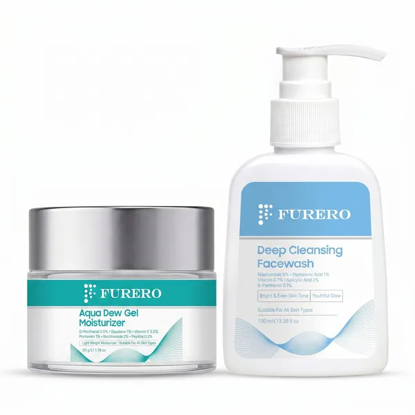 Furero_Skincare_Combo_–_2%_Salicylic_Acid_Face_Wash_+_Niacinamide_&_Squalane_Oil-Free__Aqua_Dew_Gel_Moisturizer_|_Brightening_&_Hydration_|_All_Skin_Types