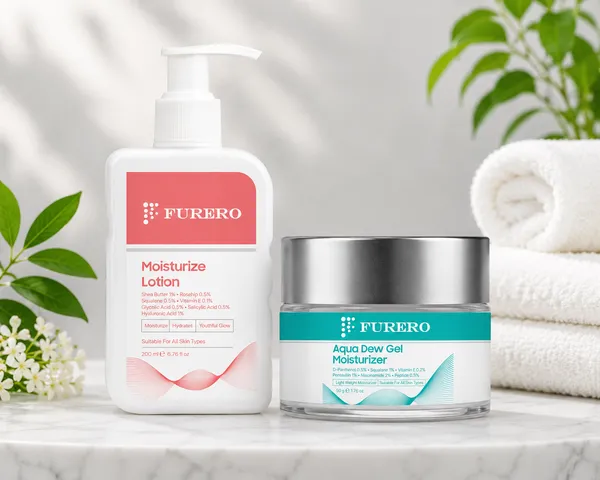 Furero_Aqua_Dew_Niacinamide_Pentavitin_Squalane_Oil_Free_Gel_Moisturizer_And_Furero_Moisturizer_Lotion_Shea_Butter_Hyaluronic_Acid_Squalane_Body_Lotion_72_H_Hydration