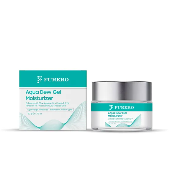 Furero_Aqua_Dew_Gel_Moisturizer_|_72Hr_Oil-Free_Hydration_|_2%_Niacinamide,_1%_Pentavitin,_1%_Squalane,_0.5%_D-Panthenol,_0.5%_Peptide_&_0.2%_Vitamin_E_|_Lightweight_Non-Sticky_Water_Gel_for_Oily,_Combination_&_Sensitive_Skin_|_Men_&_Women_|_50g