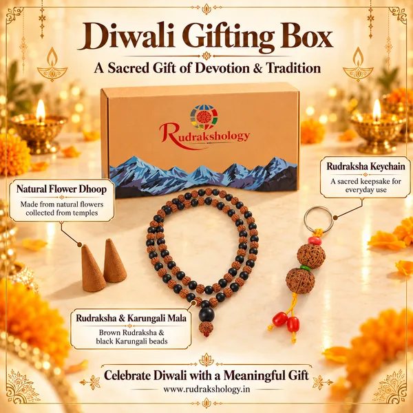 Diwali_Gifting_Box_with_RUdraksha_Mala,_Dhoop_&_Gangajal