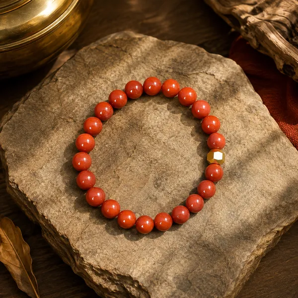 Red_Jasper_Bracelet_With_Brass_Beads