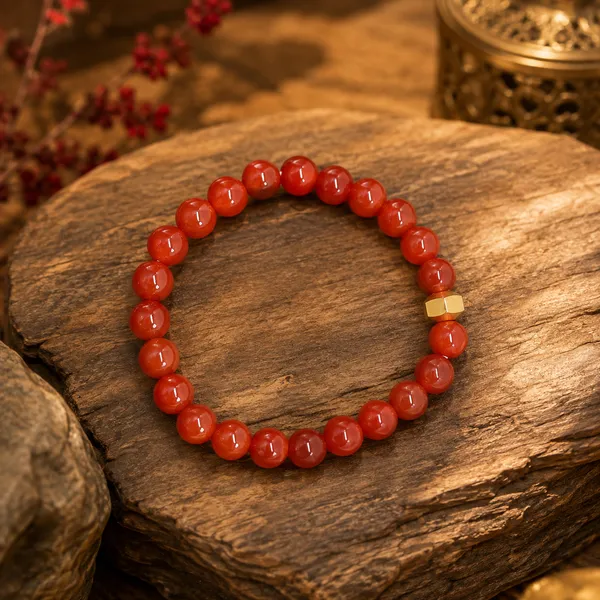 Carnelian_Bracelet_With_Brass_Beads