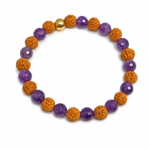 Amethyst_Diamond_Cut_And_Rudraksha_Bracelet_8_Mm