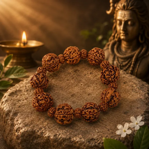 5_Mukhi_Rudraksha_Bracelet_Small_Big_Combination
