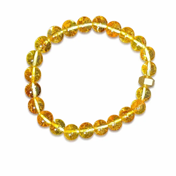 Citrine_Bracelet_With_Brass_Beads