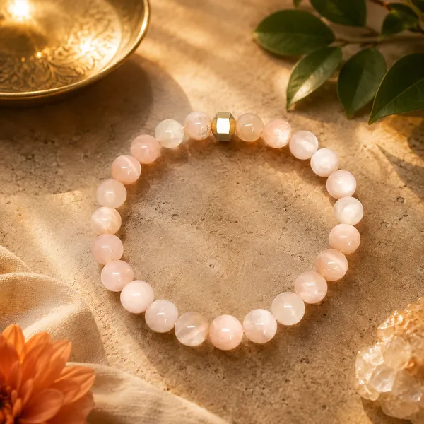 Sun_Stone_Bracelet_With_Brass_Beads