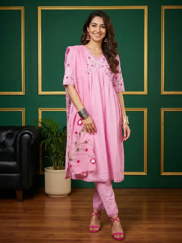 Pink_Floral_Embroidered_Cotton_Kurta_Set_With_Dupatta_For_Women