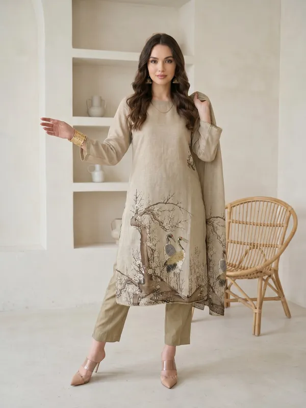 Beige_Printed_Embroidered_Unstitched_Suit_Set_With_Dupatta_For_Women