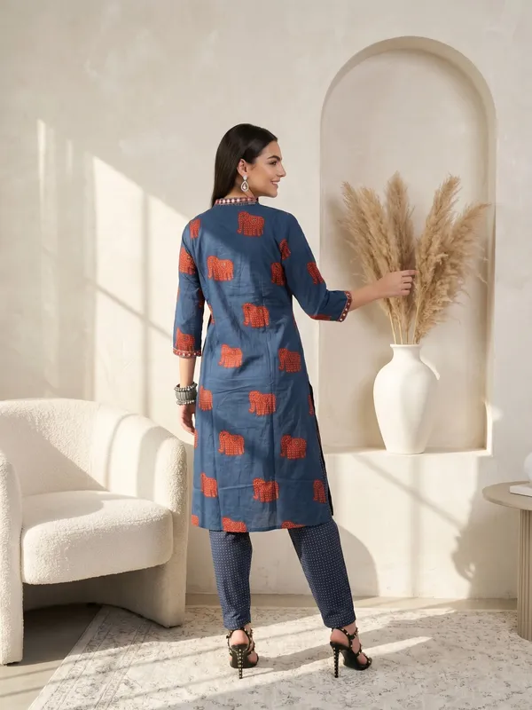 Blue_Cotton_Printed_Straight_Kurta_Pant_Set_With_Dupatta_For_Women