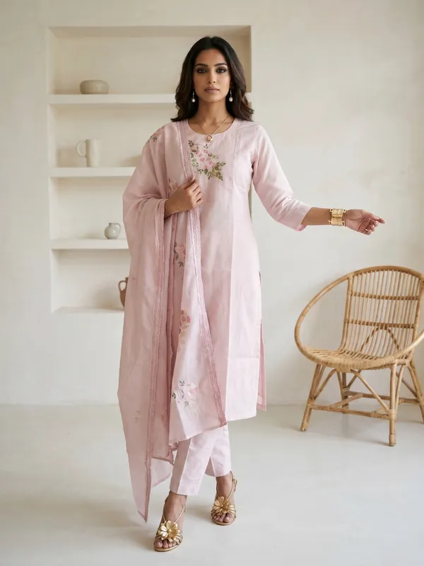 Pink_Cotton_Embroidered_Kurta_Set_For_Women