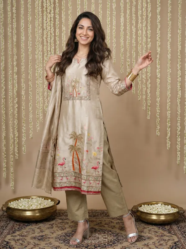 Beige_Printed_Embroidered_Unstitched_Suit_Set_With_Dupatta_For_Women