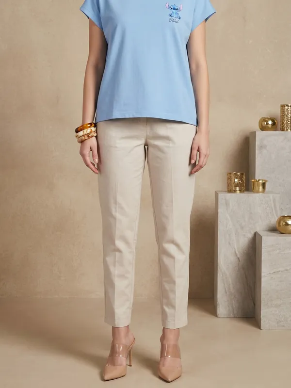Cream_Cotton_Trousers_For_Women