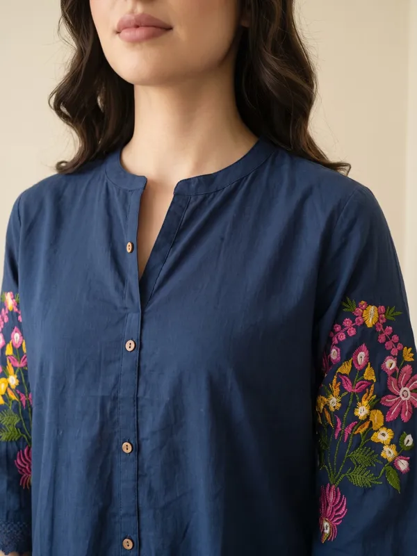Navy_Embroidered_Co-Ord_Set_For_Women