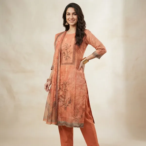 Peach_Embroidered_Floral_Print_Embroidered_Unstitched_Suit_Set_For_Women