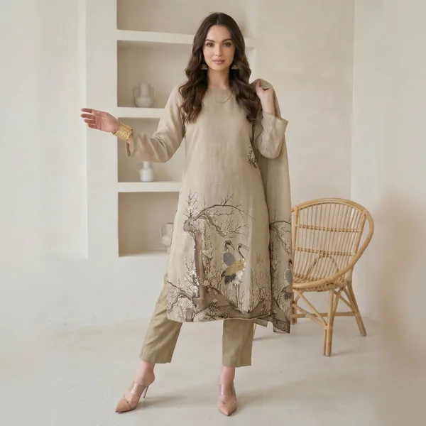 Beige_Printed_Embroidered_Unstitched_Suit_Set_With_Dupatta_For_Women