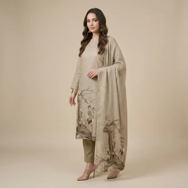 Beige_Printed_Embroidered_Unstitched_Suit_Set_With_Dupatta_For_Women