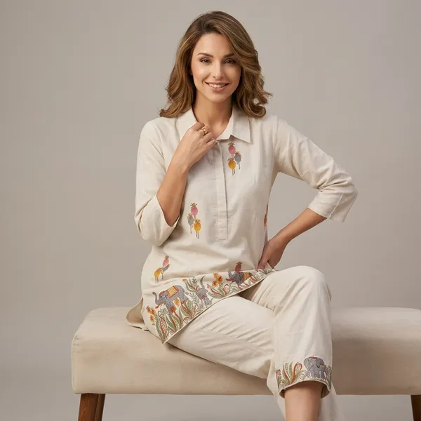 Off_White_Printed_Embroidered_Co-Ord_Set_For_Women