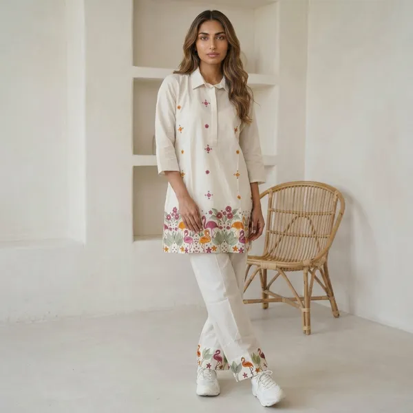 White_Embroidered_Floral_Cotton_Co-Ord_Set_For_Women