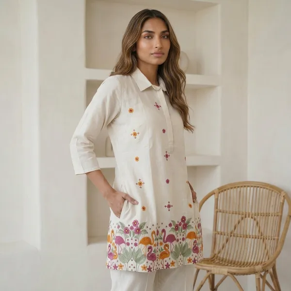 White_Embroidered_Floral_Cotton_Co-Ord_Set_For_Women