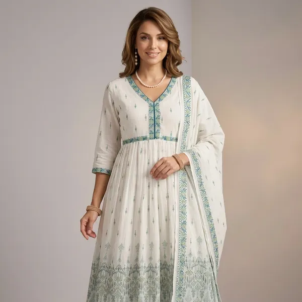 White_Embroidered_Anarkali_Kurta_Set_With_Dupatta_For_Women