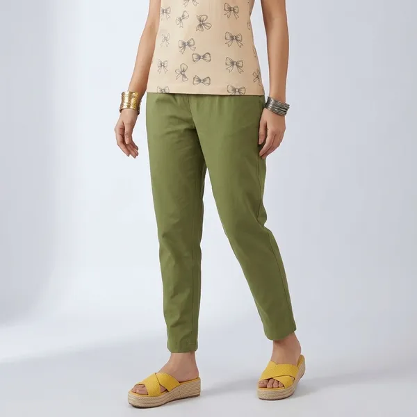 Green_Cotton_Ankle_Length_Straight_Pants_For_Women
